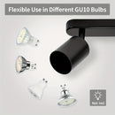 1 pieza de luz de techo LED con 2 bombillas, luz de techo LED giratoria GU10, barra de luces de techo moderno negro para cocina, dormitorio, sala de estar (bombilla no incluida)