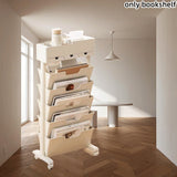 Estantería A Oficina Librero 4 Estaciones Universal Estante Blanco Industrial para Sala de Estar Planta Pequeño Librería 3 Niveles LHSUJIA43 SHUJIA43