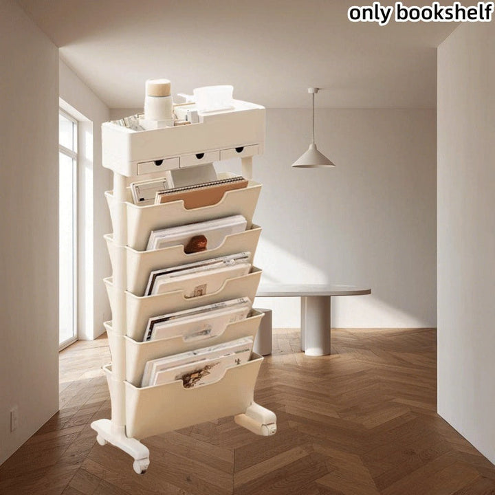 Estantería A Oficina Librero 4 Estaciones Universal Estante Blanco Industrial para Sala de Estar Planta Pequeño Librería 3 Niveles LHSUJIA43 SHUJIA43