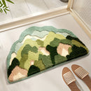 Alfombra de Baño Floral Extra Suave y Absorbente, Antideslizante y Cómoda de Poliéster para Suelo, Lavabo, Bañera, Ducha - Ideal para Decoración de Primavera y Regalo de Navidad, Decoración Navideña