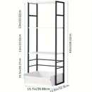 Librería de Madera Blanca Versátil de 4 Niveles & Organizador de Juguetes - Montaje Fácil, Estructura Metálica para Almacenamiento en el Hogar