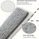 1 pieza de alfombrilla de baño lavable con respaldo de PVC - Pile bajo, alfombrilla de baño rectangular de poliéster, altamente absorbente y de secado rápido, superficie texturizada para un mayor confort, ideal para uso en casa y hoteles, alfombrilla de