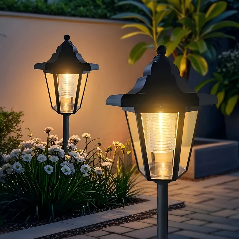 2pcs Luces Solares para Senderos, Bombilla LED Encendido/Apagado Automático para Jardín, Césped y Patio - Adecuadas para Jardines y Patios Exteriores. Elección de Regalo Perfecta