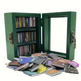 Conjunto de estantería en miniatura encantadora de 1 pieza con 60 libros de madera falsa - perfecto para la decoración del dormitorio y regalos navideños, incluyendo elegantes estantes de exhibición, tranquilidad y sofisticación