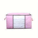 1pc Bolsa De Almacenamiento De Ropa De Gran Capacidad Con Asa Reforzada, Cremallera Resistente, Para Edredones, Mantas, Ropa De Cama