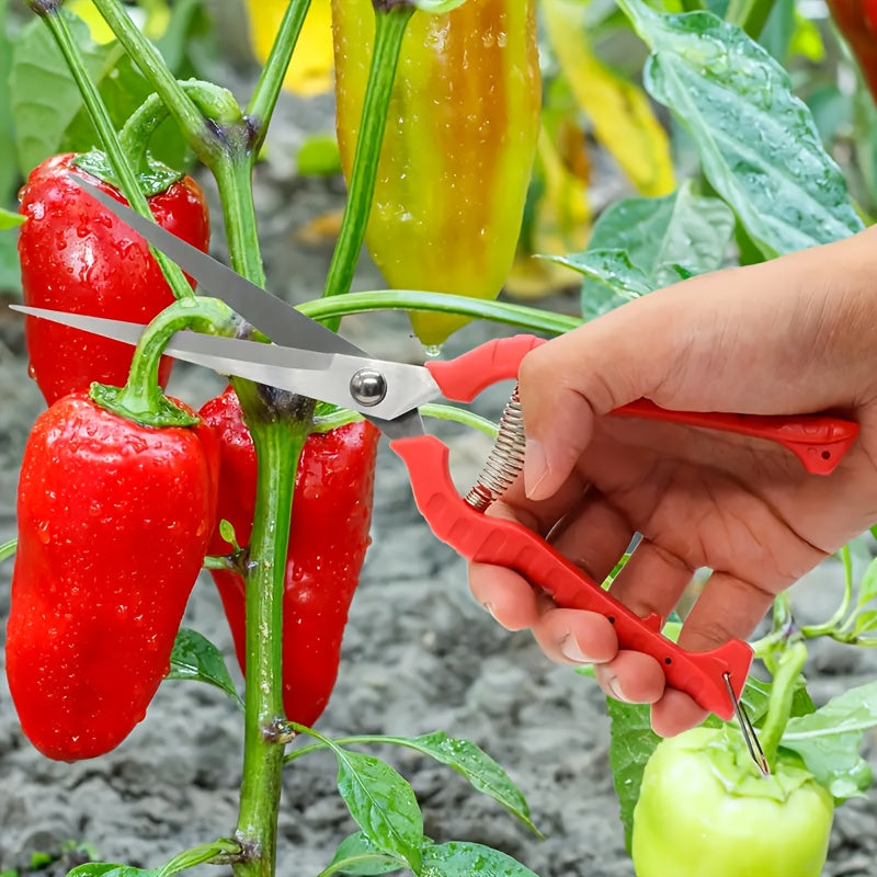 Tijeras de Poda de Acero Inoxidable Extra-Largas - Tijeras de Jardín Versátiles para Bonsái, Espinas, Rosas y Cosecha - Diseño Ergonómico con Funda Protectora, Flores, Hierbas, Frutas, Áreas Densas