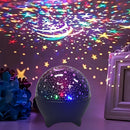 Luz ambiental creativa de proyección de cielo estrellado, decoración de fondo de luz nocturna con efecto de estrellas y luna, alimentada por USB, dinámica cósmica, negra, luz ambiental para salas de baile, adecuada para habitaciones, dormitorios, salas d