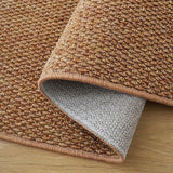 1 alfombra sólida marrón para dormitorio, duradera y fácil de limpiar, diseño de círculo de piña, alfombra simple para hogar, lavable con borde antideslizante, para dormitorio, balcón o terraza, tejida a mano en fibra de poliéster, 0.7 cm de grosor, 1200