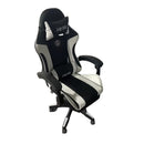 Silla ergonómica para juegos con cojín de látex y relleno de esponja, respaldo ajustable, marco de nailon resistente, mecanismo giratorio, material de madera dura y vidrio, apoyabrazos, para uso en el hogar y la oficina.
