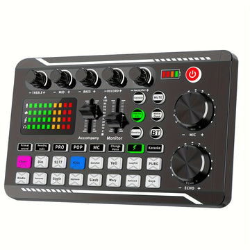 Conexión directa USB y arranque instantáneo, interruptor de interfaz completa para mezcla DJ y cambio de voz en segundos! Batería de litio duradera, cuerpo portátil, versátil para transmisiones en vivo y juegos, abriendo una nueva experiencia de creación