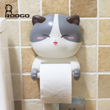 Portarrollos De Papel Higiénico Con Diseño De Ciervo Y Gato, Estante Para Almacenamiento De Toallas De Baño Montado En La Pared, Bonito Dispensador De Papel Higiénico Para Baño, Decoración Del Hogar, 1 Ud.