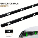 2pcs Cubiertas de Aluminio Negro para Huecos de Estufa - 59.44cm Protector Duradero para Encimera y Lado de Cocina, Evita Desbordamientos, Mantiene el Área de la Estufa Limpia, Protector de Hueco de Encimera | Diseño Negro Elegante | Aleación de Aluminio