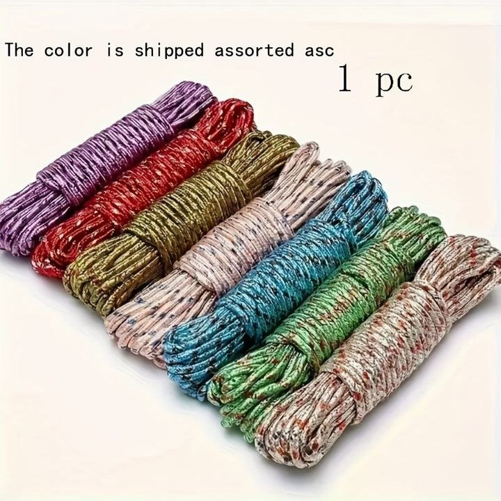 Cuerda de nailon para tendedero de 10 m - Multiusos, gruesa, antideslizante, resistente al viento, para secar ropa, mantas y prendas de vestir.