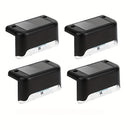 Paquete de 4 Luces Solares para Terraza, Luces Solares para Valla, Luces Exteriores IP44 para Patio, Luces Solares con Energía Solar, Luz Solar para Escalones al Aire Libre, Iluminación Solar para Vallas y Escaleras en Cercas, Pasos, Patios, Terrazas, Ja
