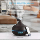 Difusor de aceites esenciales de 550 ml, difusor para el hogar con control remoto, tecnología de ondas sonoras 5 en 1, apagado automático, 4 configuraciones de tiempo, 7 luces LED para dormitorio, oficina o casa