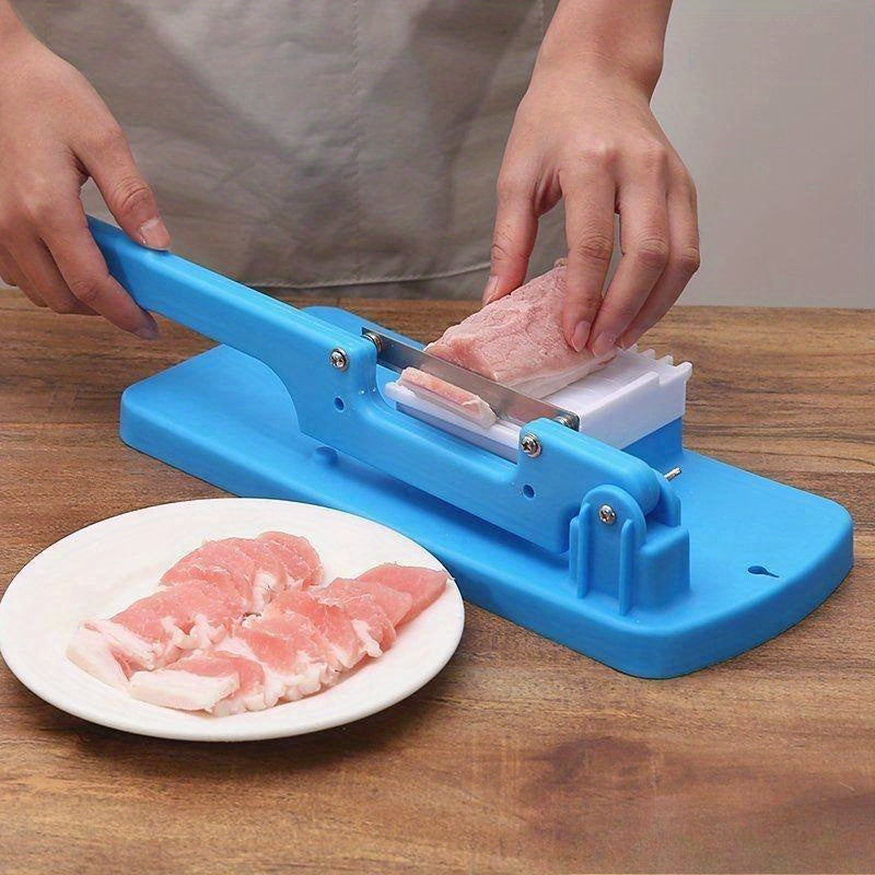 1 pieza de cortador y picador de alimentos multifuncional - Fácil montaje, desmontable para carne congelada, papas, plátanos, manzanas - No requiere batería, ideal para uso en cocina doméstica, herramienta de preparación de alimentos, diseño elegante, ma