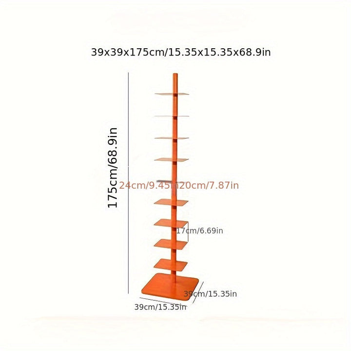 Estante giratorio invisible para libros en espiral, adecuado para todas las estaciones, ideal para el hogar, con diseño de arte de hierro en el rincón.