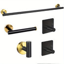 5/7 Piezas De Hardware De Baño, Barra De Toalla Montada En La Pared De Acero Inoxidable, Anillo De Toalla, Soporte De Papel Higiénico Y Ganchos Para Toallas, Accesorios De Baño
