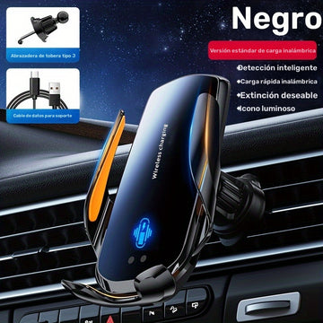 1 pieza, montaje de ventilación de coche con carga inalámbrica y carga USB, soporte ajustable para teléfono para todos los dispositivos - inducción inteligente, carga rápida, icono luminoso, cargador de viaje con batería recargable, solución de carga de