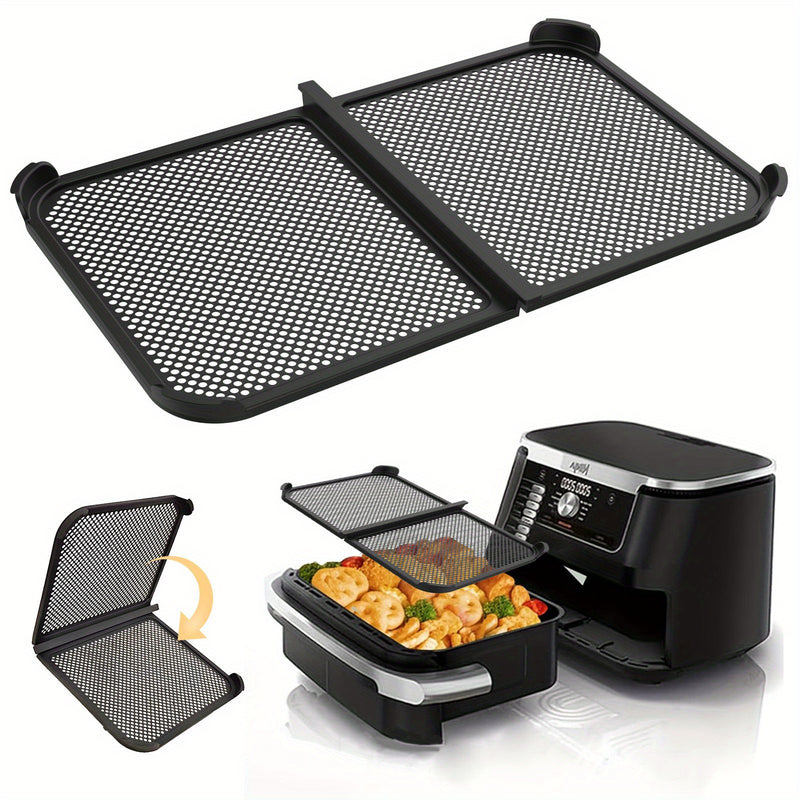 1pc Protector de salpicaduras de silicona para freidora de aire, alfombrilla reutilizable para prevenir salpicaduras de aceite para Ninja AF500, accesorio de cocina y parrilla, baffle antiadherente