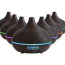 Difusor de aceites esenciales de 550 ml, difusor para el hogar con control remoto, tecnología de ondas sonoras 5 en 1, apagado automático, 4 configuraciones de tiempo, 7 luces LED para dormitorio, oficina o casa
