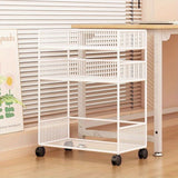 1 unidad Organizador de escritorio de metal moderno, estantería de almacenamiento abierto de varios niveles para suministros de oficina, libros, bocadillos de cocina, no requiere electricidad, construcción de metal duradera