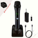 Micrófono inalámbrico portátil Y108 de Heikuding con adaptador de 3,5 mm, recargable por USB 2,4 GHz, indicador de batería y control de volumen, diseño ergonómico para actuaciones en vivo, conciertos, bodas, karaoke, micrófono para cantar, equipo de conc