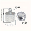 Conjunto de 8 Adaptadores de Tornillo para Micrófono de Aleación de Aluminio - Hembra de 5/8" a Macho de 3/8", Hembra de 3/8" a Macho de 5/8", Hembra de 5/8" a Macho de 1/4", Hembra de 1/4" a Macho de 5/8" - Conectores Roscados Duraderos para la Montaje