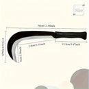 Cuchilla de hierro de acero de alta calidad para jardinería, poda y cortar leña - Cuchillo de hierro de acero de manganeso duradero con estructura, tratamiento de agua y fuego, ideal para acampar al aire libre, cortar césped y cosechar cultivos, herramie