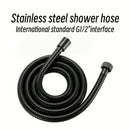 Cabezal de ducha portátil de alta presión con chorros ultra potentes, negro, PVC, incluye manguera de 1,5 m y soporte - Instalación fácil, no necesita electricidad, ideal para uso doméstico, accesorio de baño | Artículo práctico de baño | Cabezal de duch