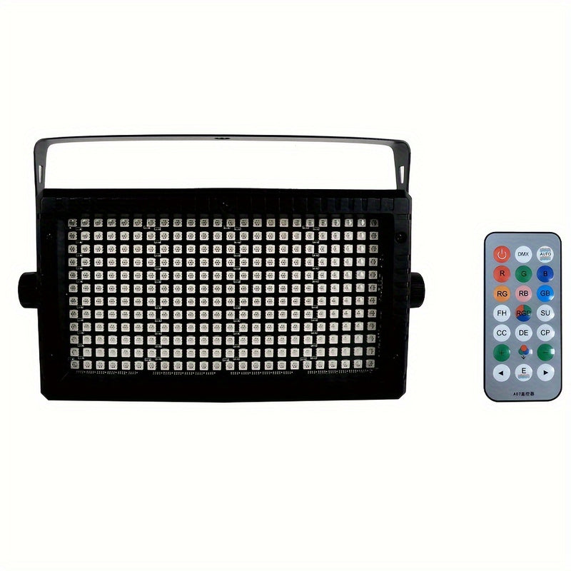 60W Mini 288LED 48 Particiones Estroboscópico RGB 3en1 DMX Súper Brillante Dj Wash Bar Súper Brillante Estroboscópico Flash Luz Efectos de Iluminación de Escenario Con Control Remoto Para Barra de Baile Vacaciones Boda Navidad Halloween Decorar Fiesta DJ