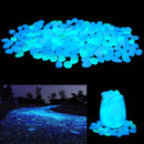 999 piezas de piedras de jardín de plástico que brillan en la oscuridad para patio y caminos decorativos, piedra decorativa de acuario que brilla (0,76 cm-0,99 cm)