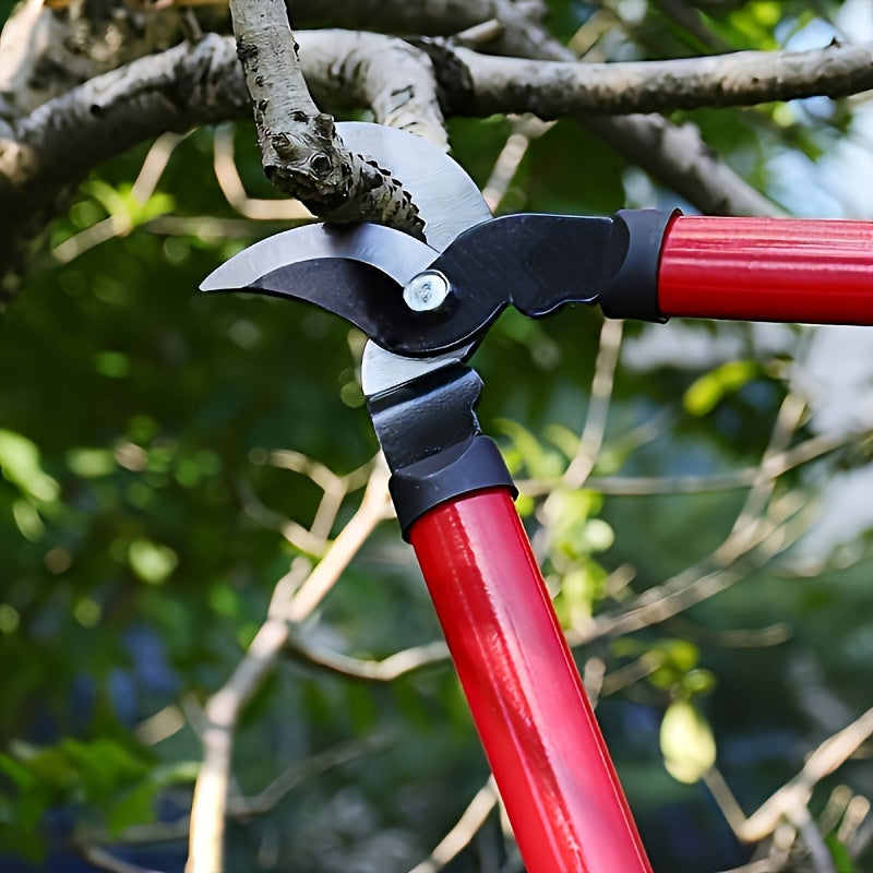 1 pieza de tijeras de poda de alta resistencia con cuchillas de acero de carbono afiladas - Manijas ergonómicas, ideales para ramas gruesas, árboles frutales y tallos de flores - Herramienta de jardinería manual para podar sin esfuerzo, mantenimiento de