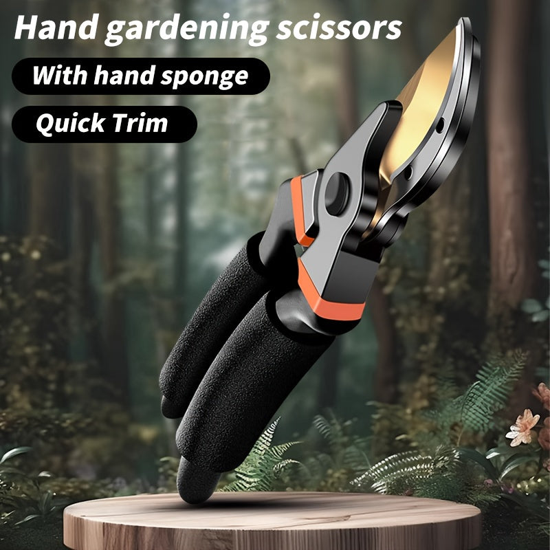 Tijeras de Poda Ergonómicas de Acero SK5 - Ligeros, Afilados para Recortar Ramas y Flores, Mango Antideslizante, Ideales para Jardines y Huertos Domésticos