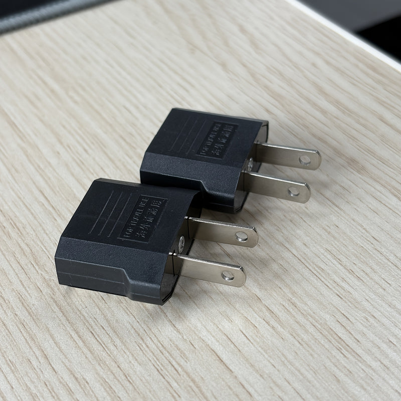 Adaptador de Energía para Viaje UE a EE.UU., 2 piezas/1 pieza, Adaptador de Enchufe de 2 Pines Convertidor de CA