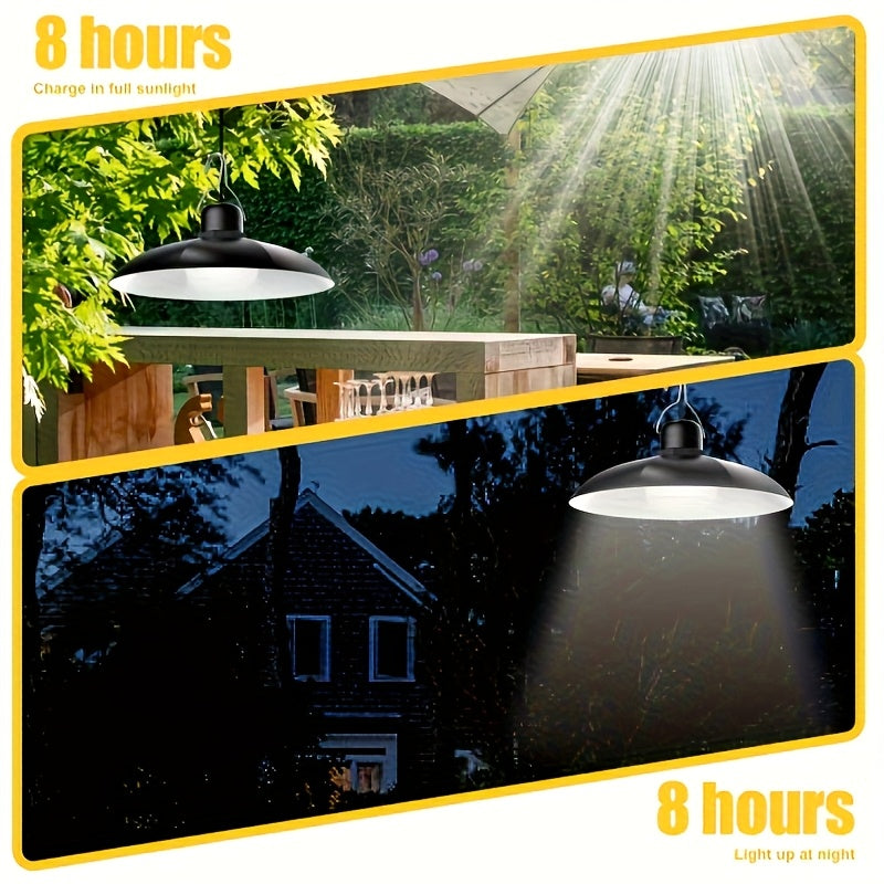 Araña Solar de Doble Cabezal para Interior y Exterior - Ideal para Granjas, Habitaciones y Autocaravanas - Iluminación LED con Control Remoto