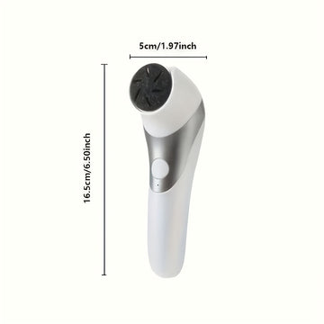 Removedor eléctrico de callos recargable por USB, herramienta de pedicura portátil con rodillos intercambiables para pies suaves y lisos, limpieza profunda y eliminación de piel muerta, diseño en blanco y gris, herramienta de pedicura para el hogar, mate
