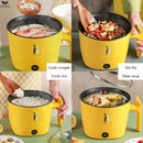 Olla eléctrica, olla eléctrica doméstica, olla eléctrica multifuncional de cocina, olla eléctrica de dormitorio, mini olla eléctrica, cocinero de arroz pequeño y ligero, olla eléctrica instantánea, regalo de vacaciones, Navidad