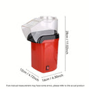 Fabricante de palomitas eléctrico, enchufe de EE. UU., pequeño fabricante de palomitas de aire caliente para uso doméstico, material PP duradero, no necesita baterías, fácil de operar, adecuado para aperitivos crujientes.