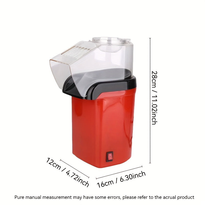 Fabricante de palomitas eléctrico, enchufe de EE. UU., pequeño fabricante de palomitas de aire caliente para uso doméstico, material PP duradero, no necesita baterías, fácil de operar, adecuado para aperitivos crujientes.