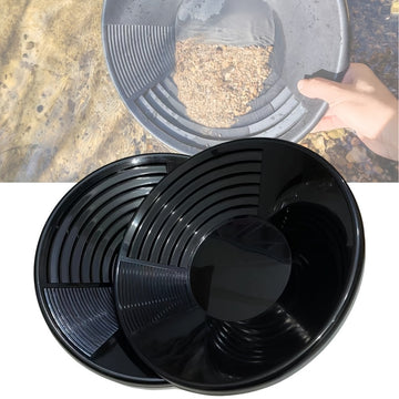 Juego de Herramientas para Lavado Dorado Manual de 2 piezas, Sartén Dorada de Plástico Duradero, Herramientas para Lavado Dorado al Aire Libre, Herramientas Minales Portátiles Multipropósito para Minería, Exploración y Jardín