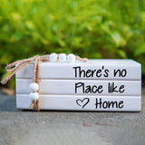 Conjunto de 3 Libros Decorativos de Madera Blancos, Apilamiento de Libros Rústicos de Granja, Libros Falsos para Estantes de Mesa de Café con Borlas de Madera, para Decoración Moderna del Hogar