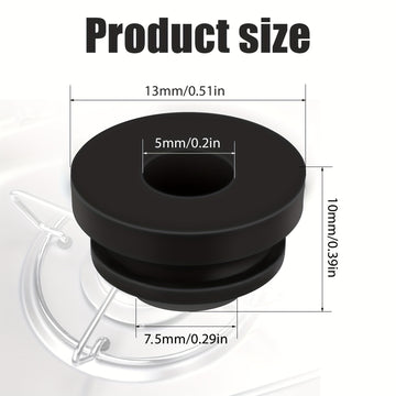 30 unidades de pies de silicona antióxido, compatibles con varillas de soporte de estufa Dometic, Smev, Thetford de 5 mm, accesorios para estufas de RV, contacto no alimentario, sin carga