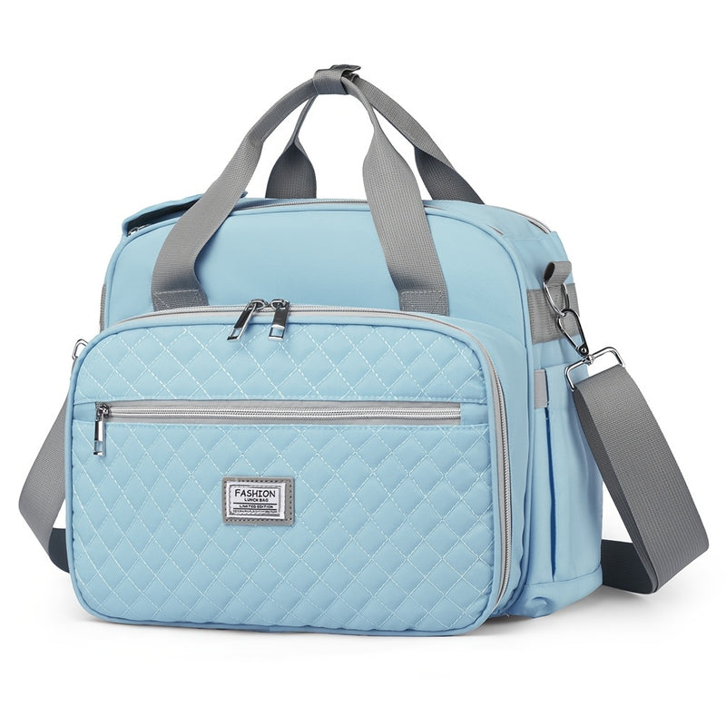 Gran Capacidad Bolsa de Almuerzo Minimalista, Tote Aislado Multicapa para Viajes Diarios y Actividades al Aire Libre - Bolso de Hombro No Contacto con Alimentos