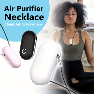 1pc, Collar purificador de aire portátil, purificador de aire iónico personal, perfecto para viajes y uso al aire libre, regalo ideal para mujeres, hombres, familiares y amigos, aparatos domésticos.