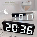Reloj digital LED moderno con brillo ajustable, pantalla de fecha y temperatura - Reloj despertador rectangular para dormitorio, alimentado por USB, formato 12/24H, decoración para hogar u oficina, diseño contemporáneo, electrónica duradera