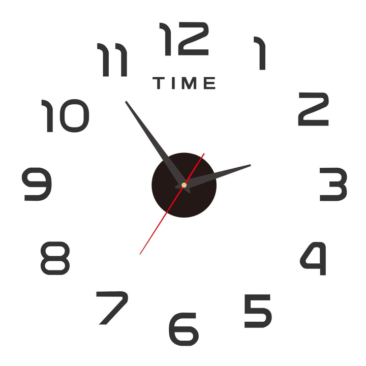 Reloj de pared silencioso minimalista moderno - Reloj artístico creativo de bricolaje redondo acrílico, estilo nórdico para sala de estar, funciona con pilas AA, corona plana sin tictac, 1 pila seca (pila no incluida)