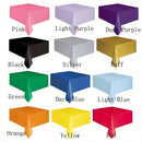 Juego de manteles desechables de plástico de alta calidad, rectangulares y de colores variados para fiestas y bodas - Colores sólidos, material de vinilo, ideal para catering y celebraciones navideñas