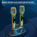 Base de carga universal inalámbrica para micrófono - Altura ajustable, compatible con micrófono dual, alimentado por USB-C, diseño compacto para carga de micrófono sin manos, cargador de micrófono, grabación sin manos, accesorio elegante, construcción du