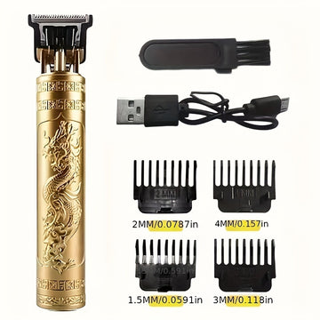 1 JUEGO Profesional de Cortapelos Eléctrico para Hombres, Tijeras de Barbero y Herramienta de Afeitado - Regalo del Día del Padre